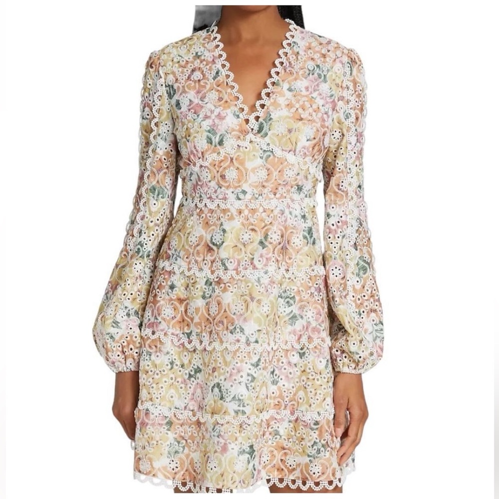 En Saison Women’s Eyelet Mini Dress Size XS Extra Small 2